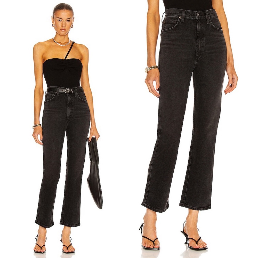 Agolde Women's High Rise Jeans in Black